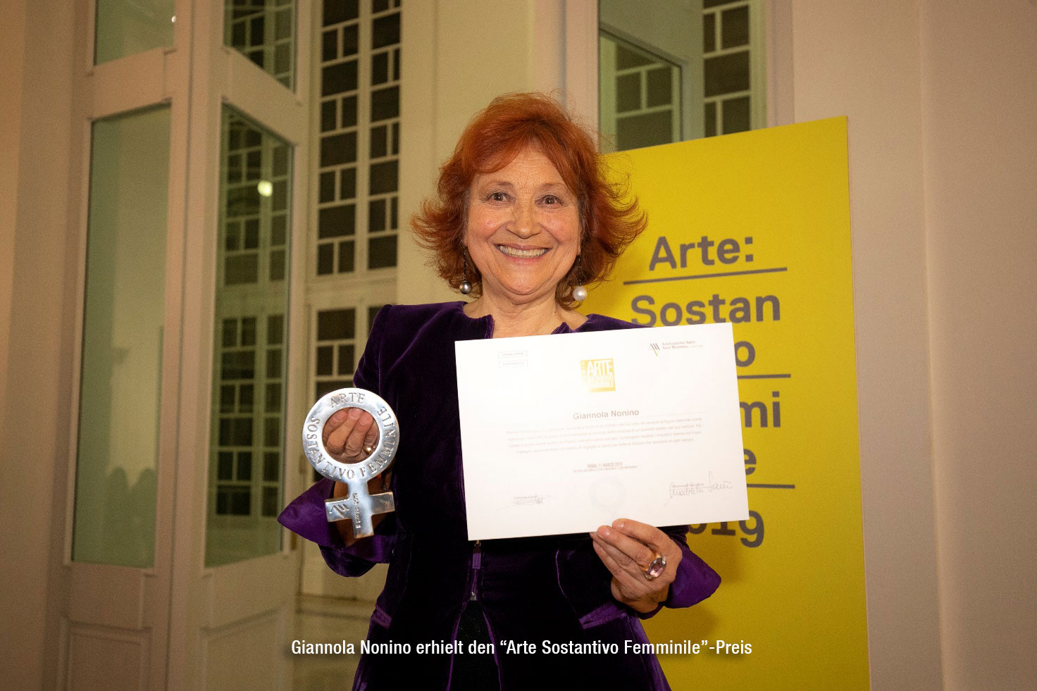 Giannola Nonino mit dem “Arte Sostantivo Femminile”Preis
