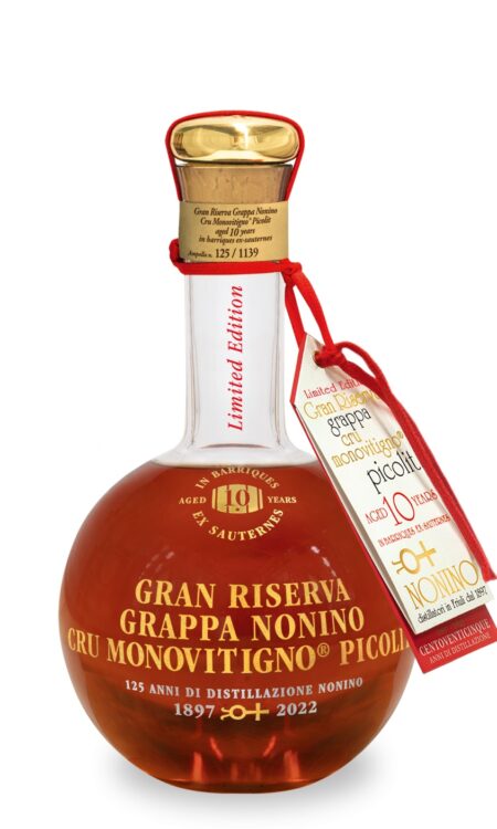 GRAN RISERVA GRAPPA NONINO CRU MONOVITIGNO® PICOLIT AGED 10 YEARS IN BARRIQUES EX-SAUTERNES