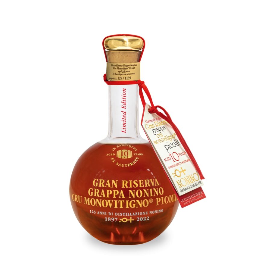 GRAN RISERVA GRAPPA NONINO CRU MONOVITIGNO® PICOLIT AGED 10 YEARS IN BARRIQUES EX-SAUTERNES