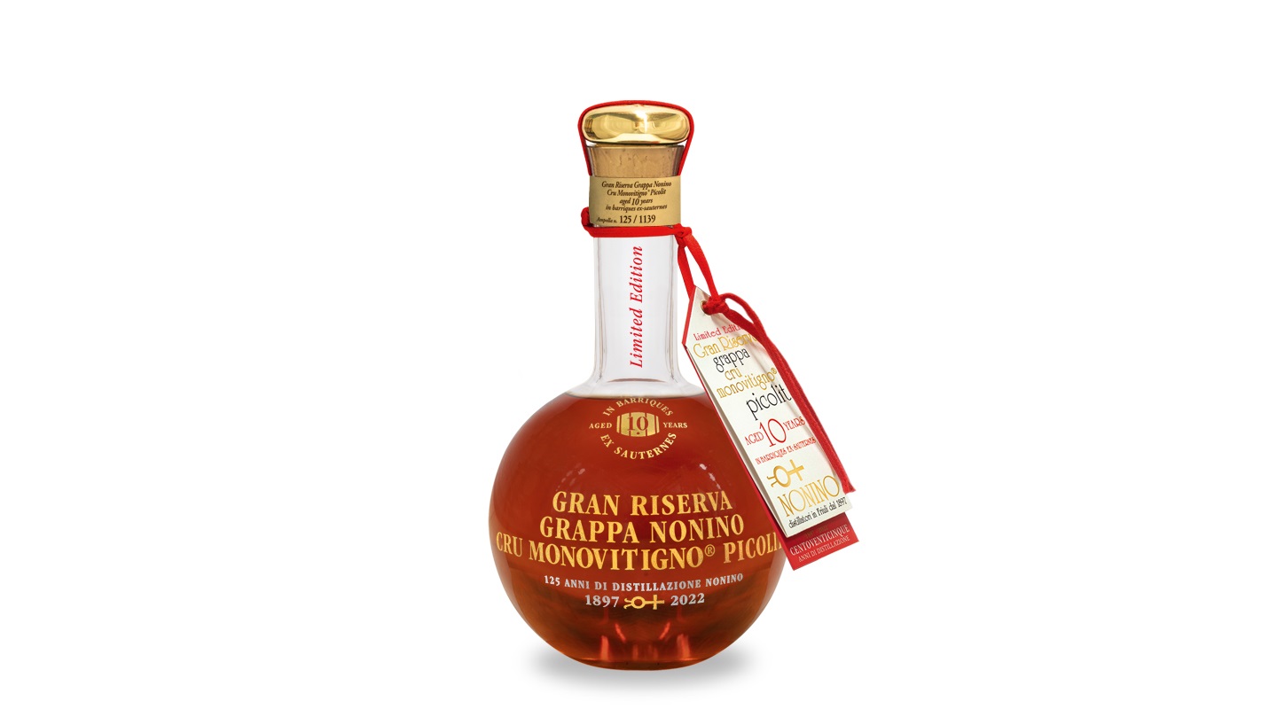 GRAN RISERVA GRAPPA NONINO CRU MONOVITIGNO® PICOLIT AGED 10 YEARS IN BARRIQUES EX-SAUTERNES